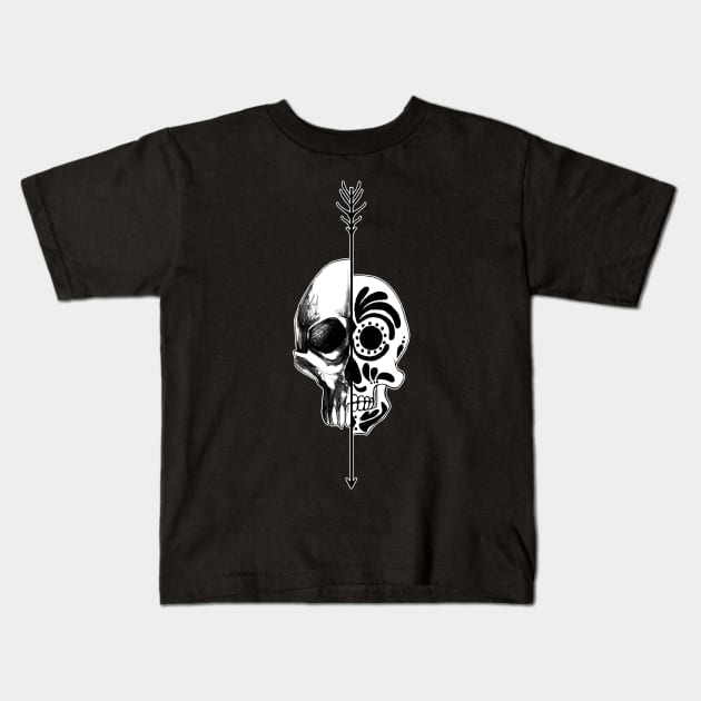 Mirrored Death Kids T-Shirt by BehindTheLens